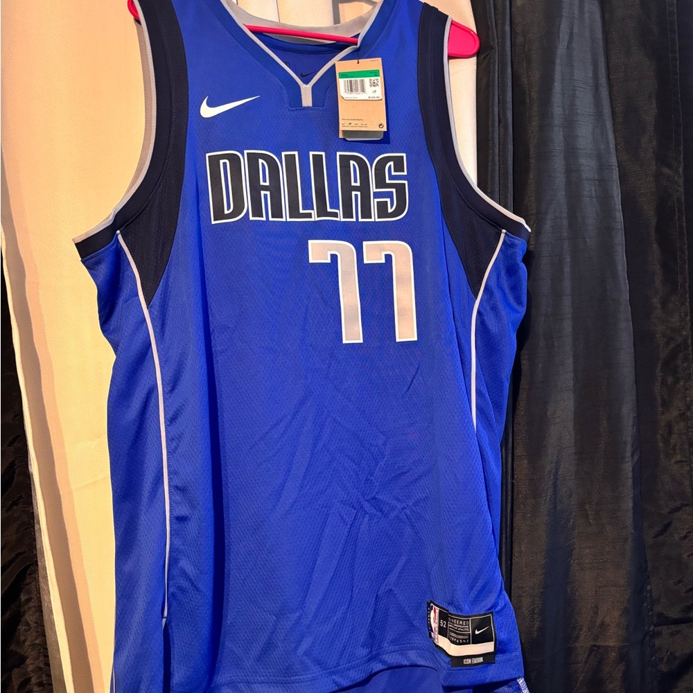 Nike Royal Blue Dallas #77 Basketball Jersey